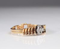 Bracelet en or jaune et blanc (18k) et diamants 2 carats (57gr)