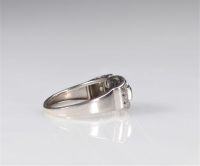Bague en platine Art Déco diamants 28p (8.8gr)