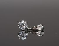 Pendentif en or blanc 18k et diamant 1 carat (2.77gr)