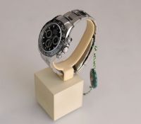 Rolex Daytona Acier jamais portée Cadran Noir 2020 Boite et papier d’origine 116500