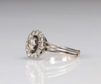 Bague en platine et diamants 1.5 carats taille brillant (9.12gr)