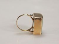 Bague or (14k) et pierre verte (19gr)
