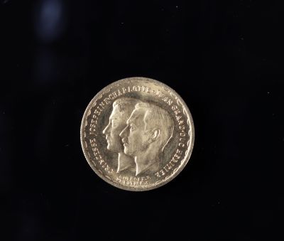 Piece Or 20 Francs 1953 à l'effigie du Grand Duc Jean et de la Princesse Charlotte