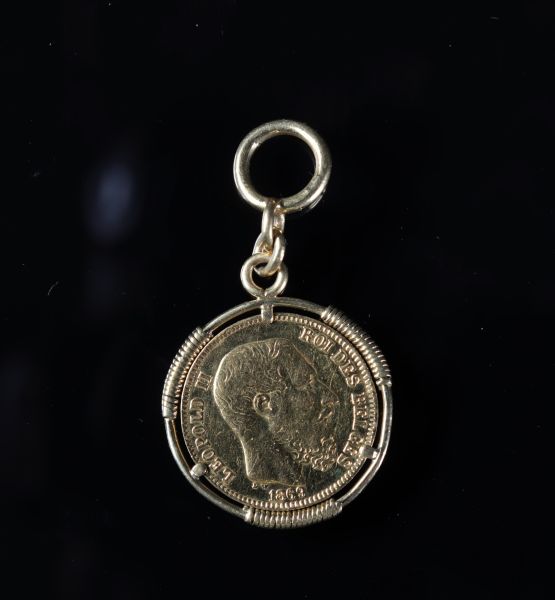 Pièce 20 francs Or - Léopold II et monture or ( 10.20gr)