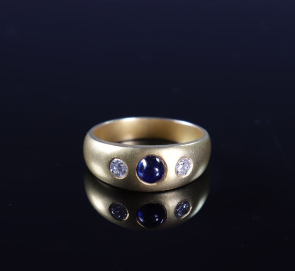 Bague en or 9k et pierres pour (7.39gr)