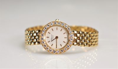 Montre Chopard or (18k) et diamants