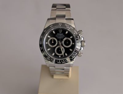 Rolex Daytona Acier jamais portée Cadran Noir 2020 Boite et papier d’origine 116500