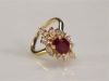 Bague en or (18k) Rubis et diamants (8gr)