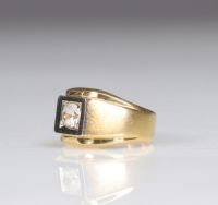 Bague chevalière en or (18k) et pierre (16.2gr)